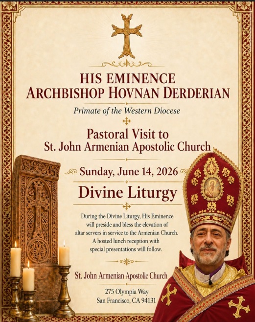 Pastoral Visit to St. John Armenian Church of San Francisco