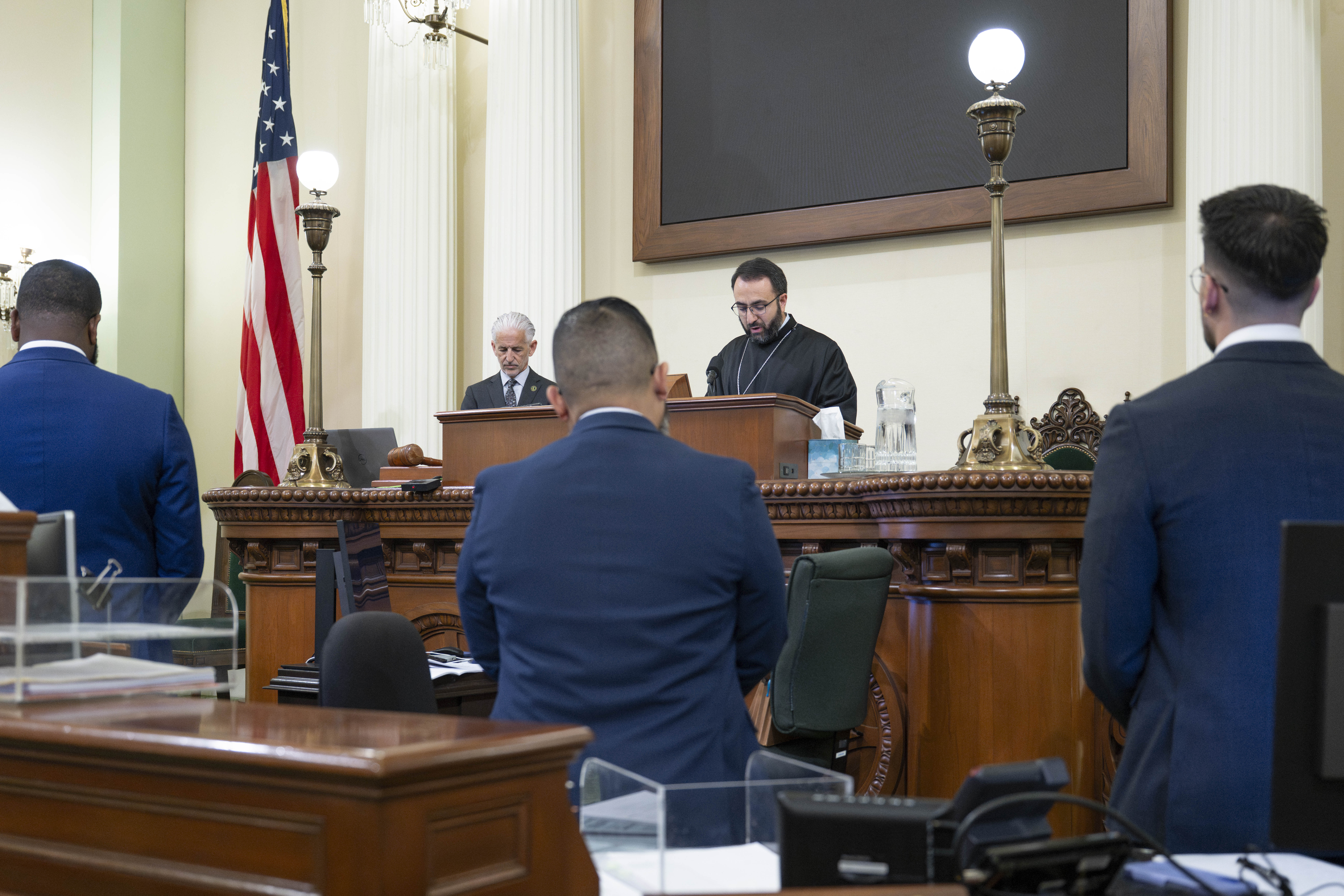 Rev. Fr. Yeghishe Ksachikyan Delivers Prayer at the California State Assembly on the 111th Anniversary of the Holy Martyrs of the Armenian Genocide 