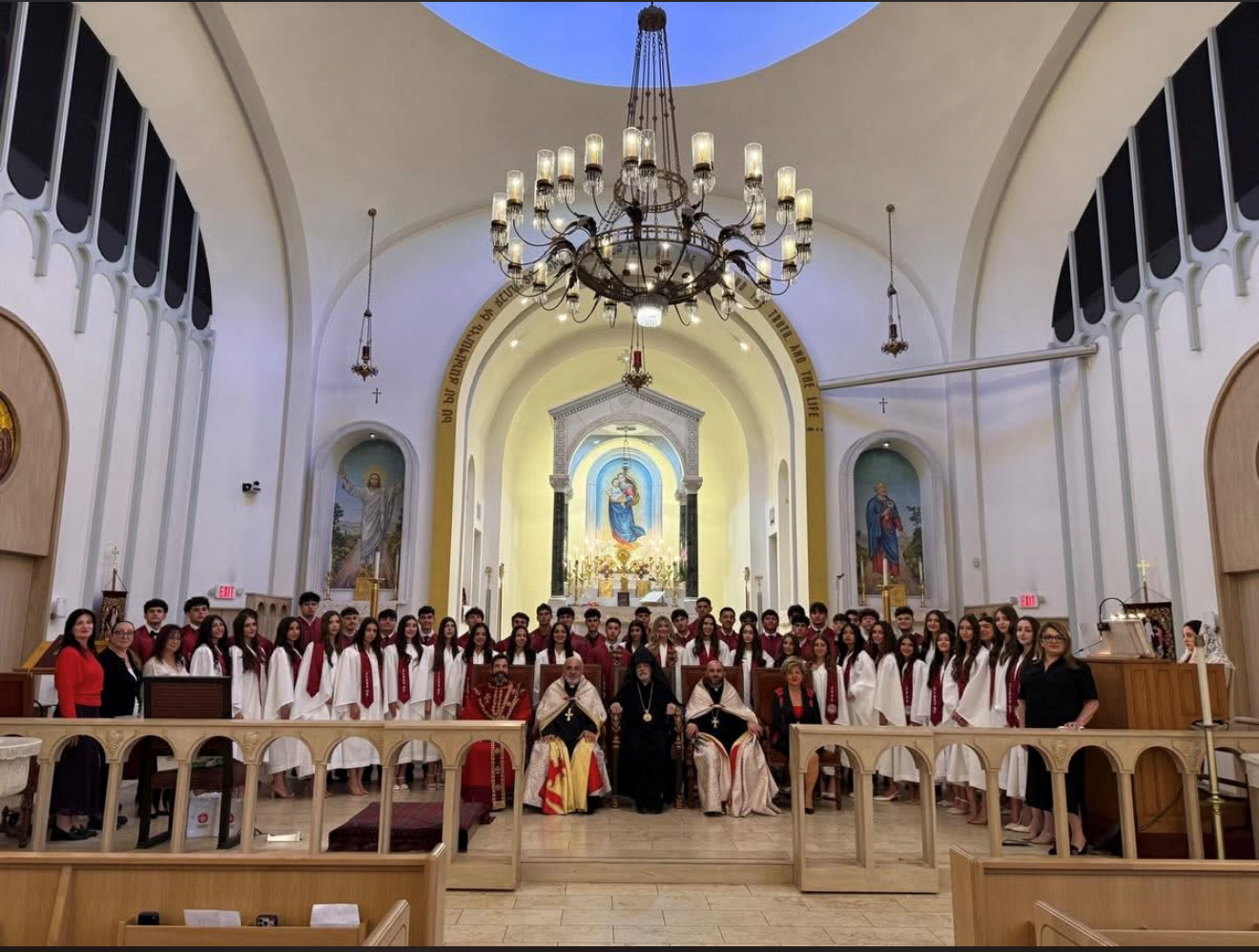 AGBU Manoogian-Demirdjian School Seniors Receive Their Final Holy Communion