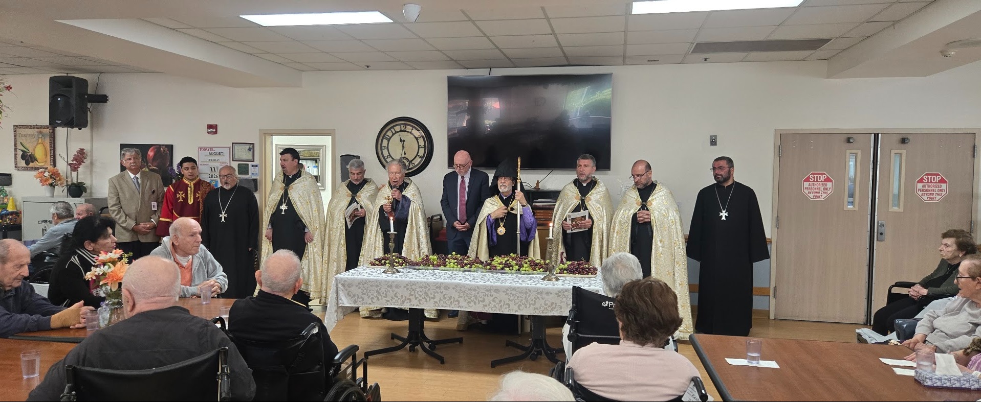 Diocesan Clergy Bring Blessings and Fellowship to Ararat Home