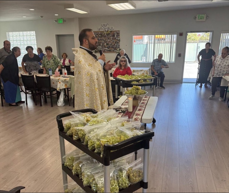 Fr. Nzhdeh Keshishyan Visits Senior Care Centers