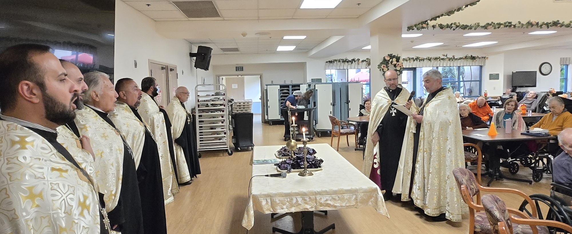 Diocesan Clergy Visit Ararat Home on the Feast of the Exaltation of the Holy Cross (Khatchveratz)