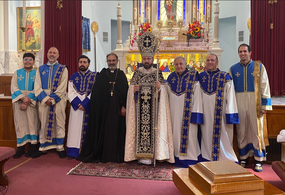 Bishop Anania Tsaturyan Celebrates His First Badarak in the United States
