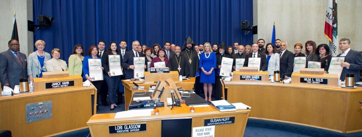 LA County Board of Supervisors Declare April 24th as a Day of Remembrance of the Armenian Genocide
