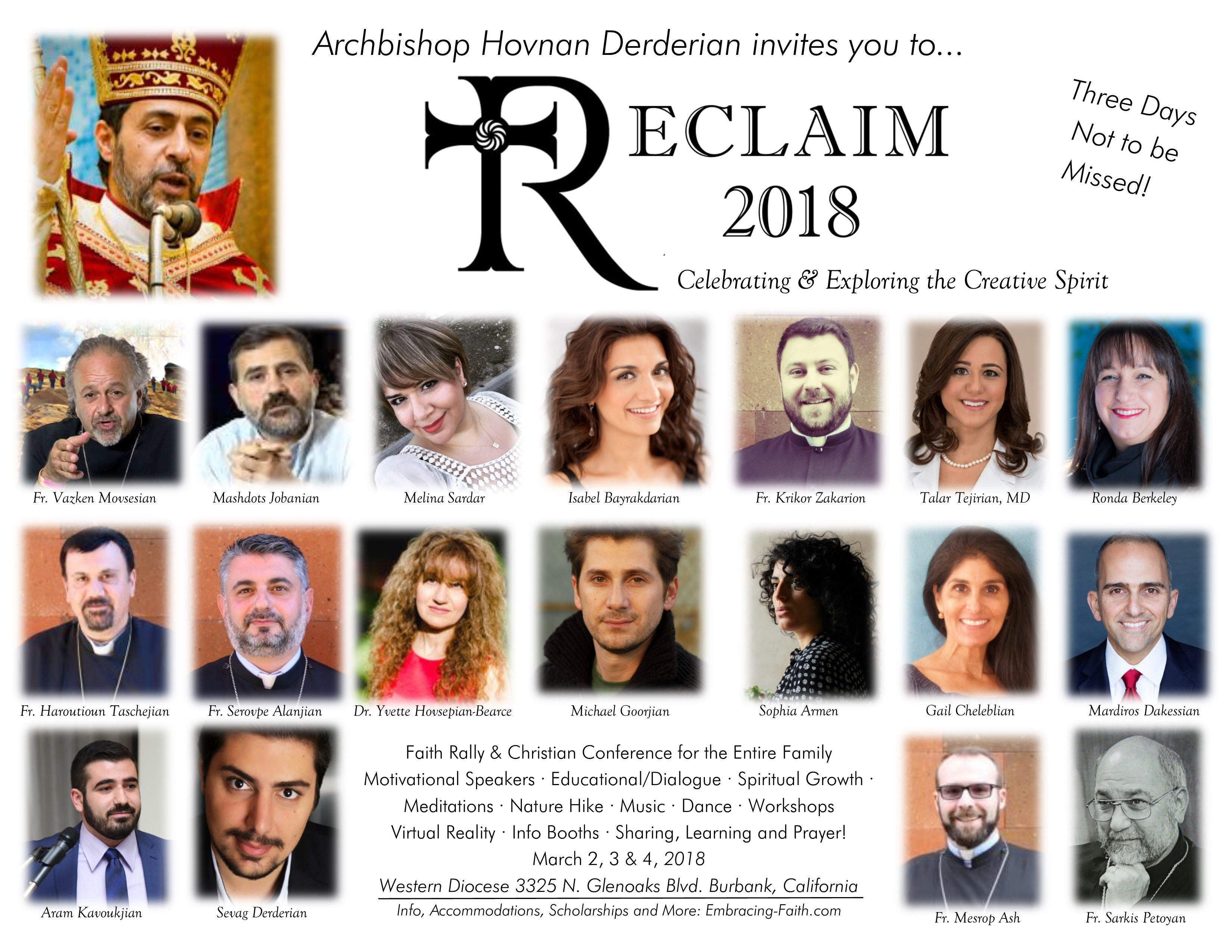 SPIRITUALITY AND CREATIVITY ARE THE FOCUS OF RECLAIM 2018