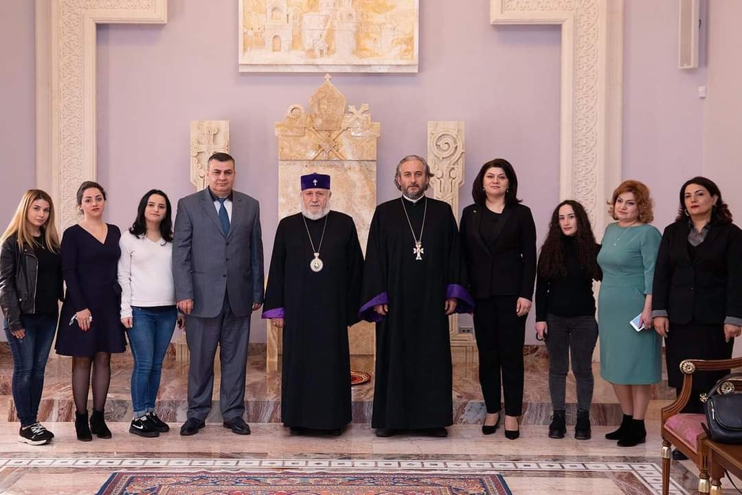 Catholicos of All Armenians Welcomes Administrative Staff and Residents of the Mer Hooys Nakashian Children's Support Center