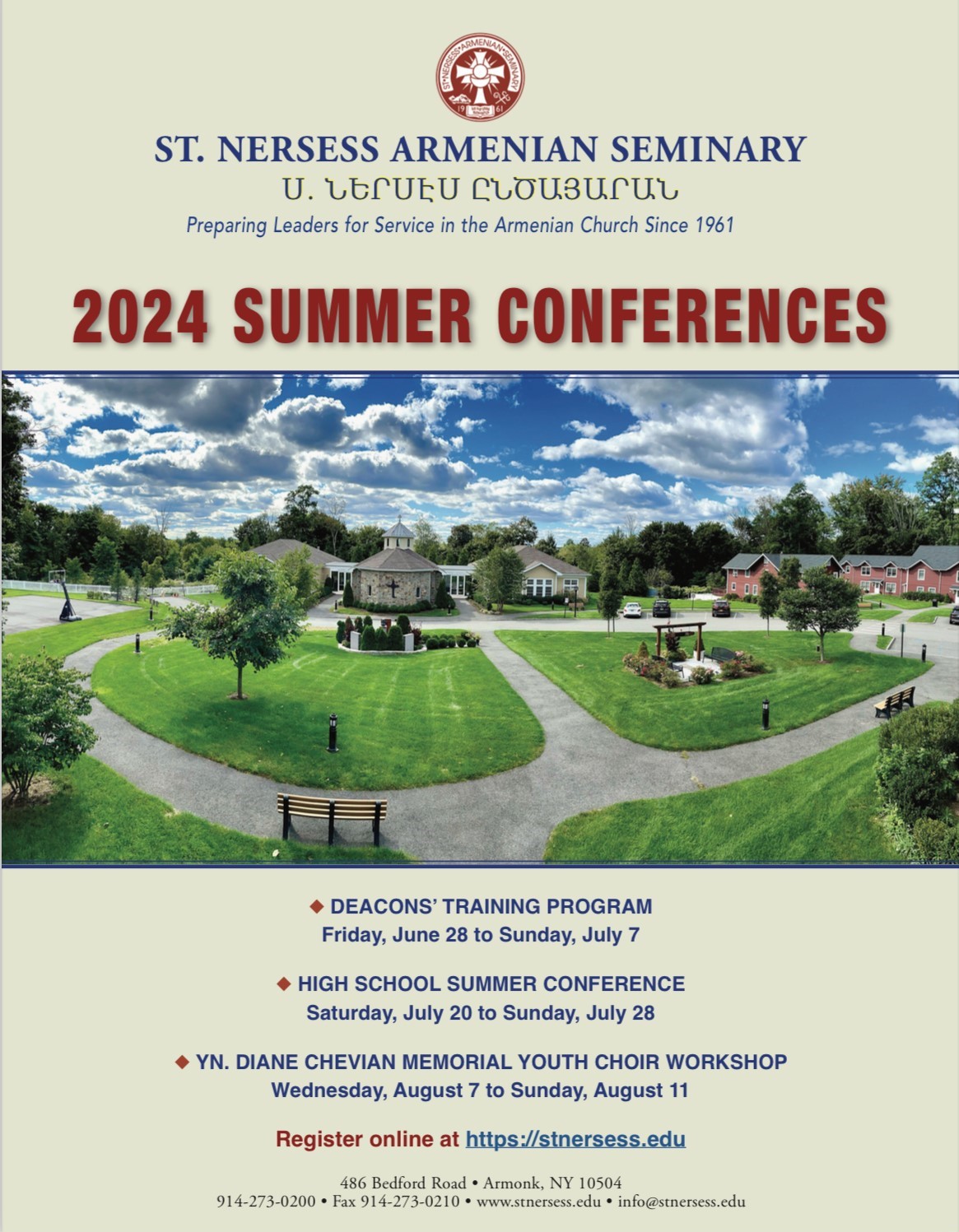 St. Nersess Armenian Seminary 2024 Summer Conferences