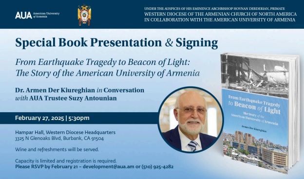 Western Diocese to Host Book Presentation for Dr. Armen Der Kiureghian