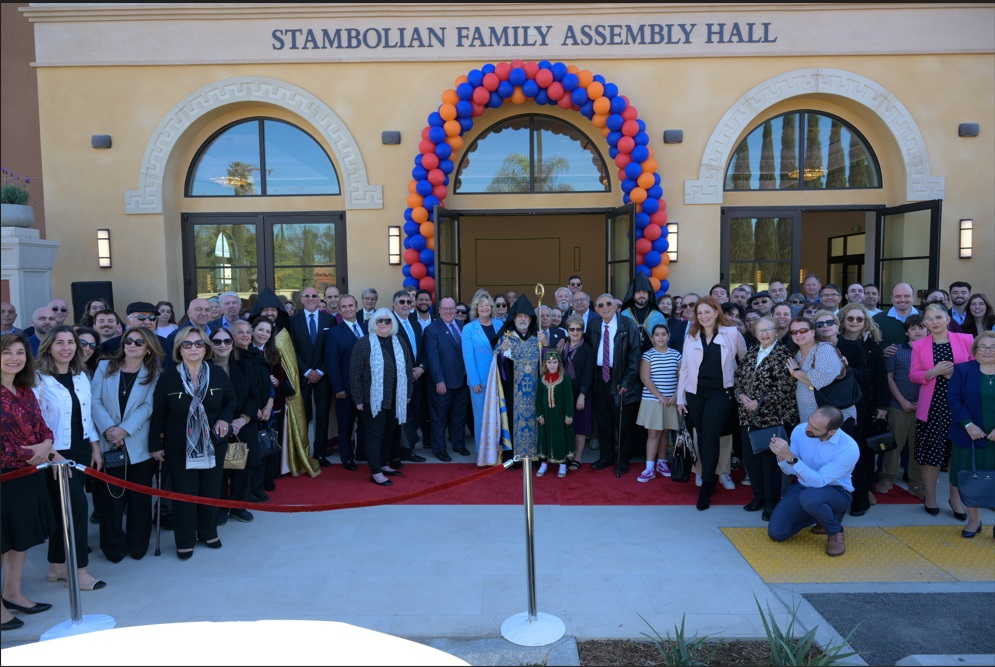 STAMBOLIAN FAMILY ASSEMBLY HALL DEDICATED AT ST. MARY ARMENIAN APOSTOLIC CHURCH OF COSTA MESA 