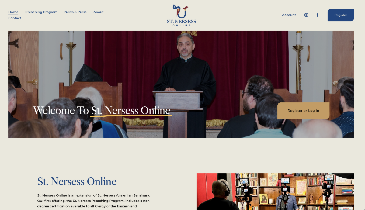 St. Nersess Seminary is Proud to Announce the Launch of its New Microsite, St. Nersess Online