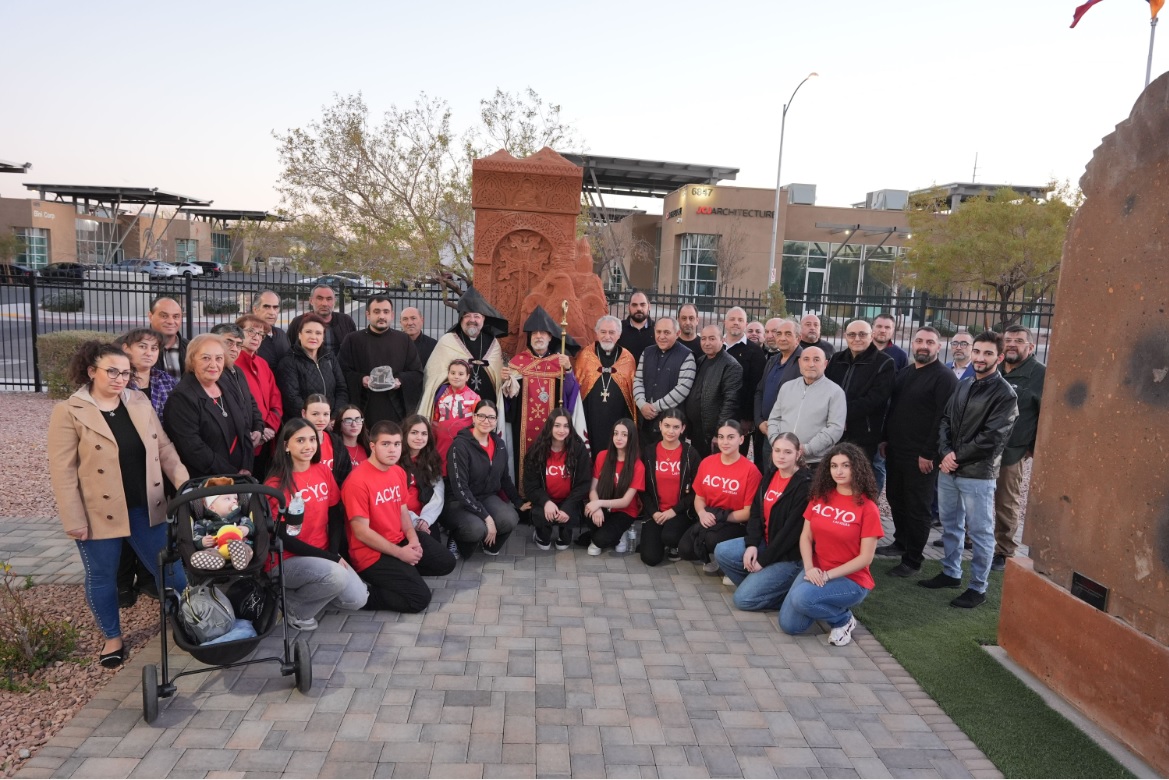 Cross-Stone in Memory of the Fallen Heroes of the 44-Day Artsakh War Consecrated in Las Vegas