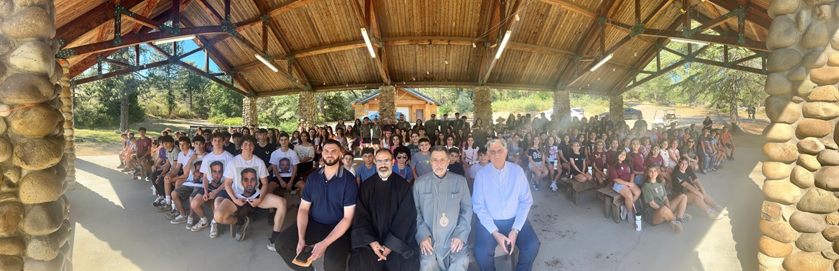 Primate's Meets with Campers on Feast of Transfiguration (Vardavar): 