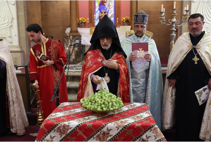 Community's Elderly take part in Blessing of the Grapes Service