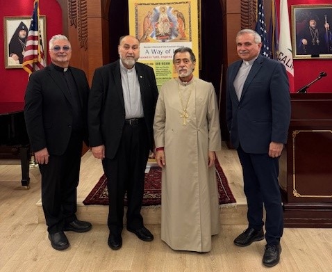 Primate Welcomes Armenian Evangelical World Council Executive Director Rev. Dr. Krikor Youmshajekian to the Western Diocese